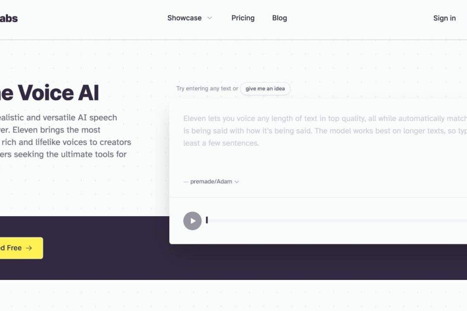 Elevenlabs AI.